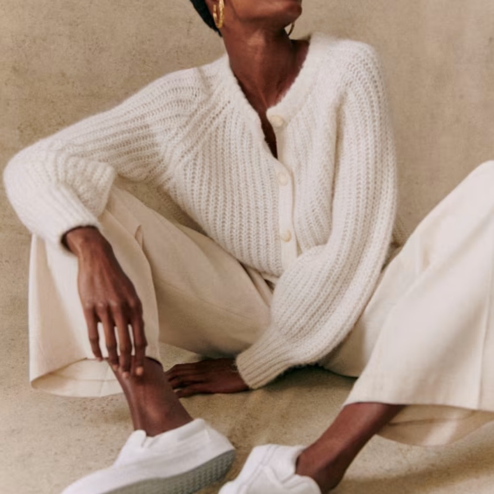 Sezane Emile cardigan in ecru